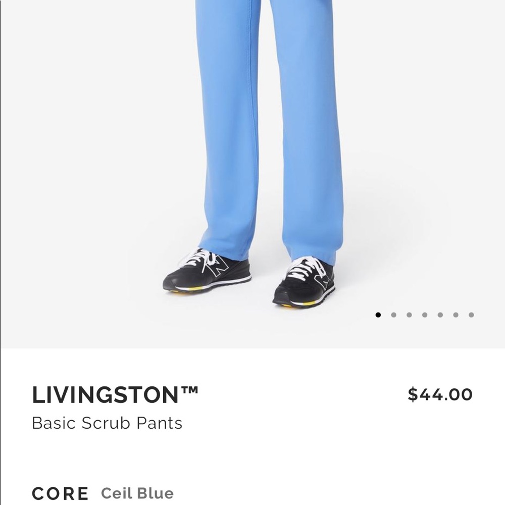 FIGS Livingston scrub pants in ceil blue